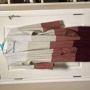 Long sleeve duster cardigan